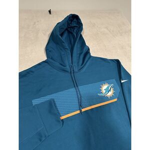 NWOT Mens Nike Therma Fit Miami Dolphins Sweatshirt‎ Hoodie Team Apparel 3XL